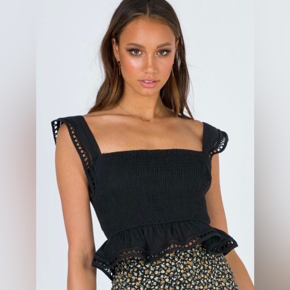 NEW: Princess Polly Poised black crop top